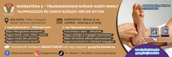 RADIESZTÉZIA II. – FÖLDSUGÁRZÁSOK előadó: Eczeti Mihály